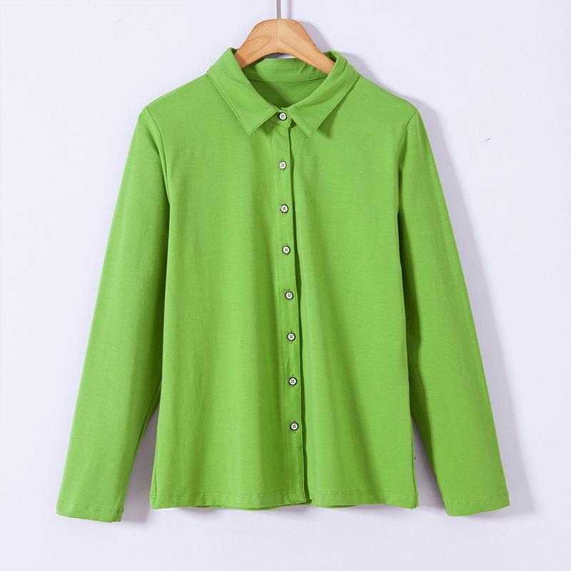 Damen T-Shirts Frühling Langarmshirts Damen Baumwolloberteile Mode Trendy Bottoming Shirts