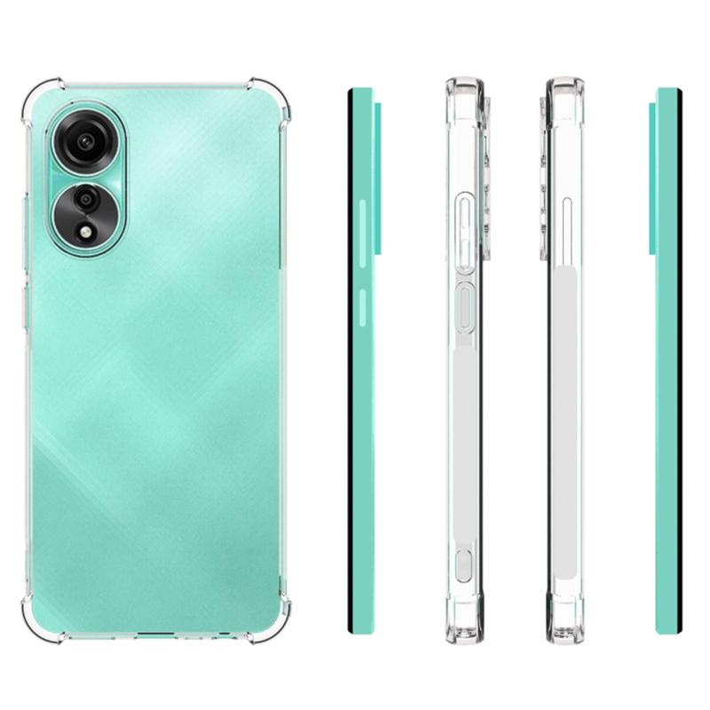 For Oppo A78 4G Case Flexible TPU Anti-slip Transparent Cover