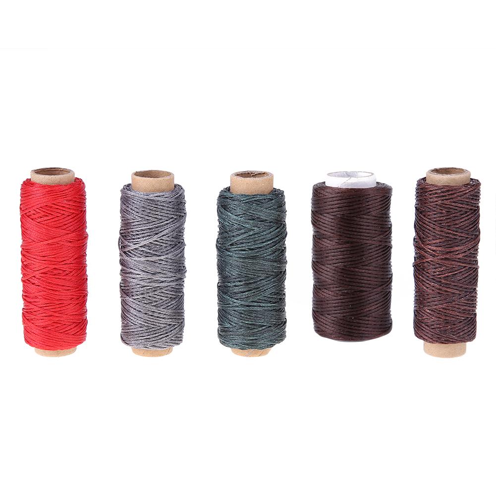 

150D 50m Wax Line DIY Handmade Wear-Proof Leather Sewing Flat Wax Thread AU