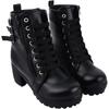 Shoetopia Women'S Flat Boots/Black /Eu38 / Uk5