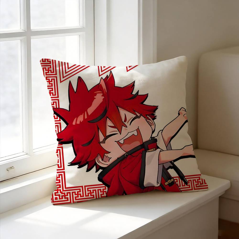 G-Gokurakugai Anime M-Michiru S-Saotome Pillow Case Square Double-Sided Sofa Cushion Cover Bedroom Bedside Pillow