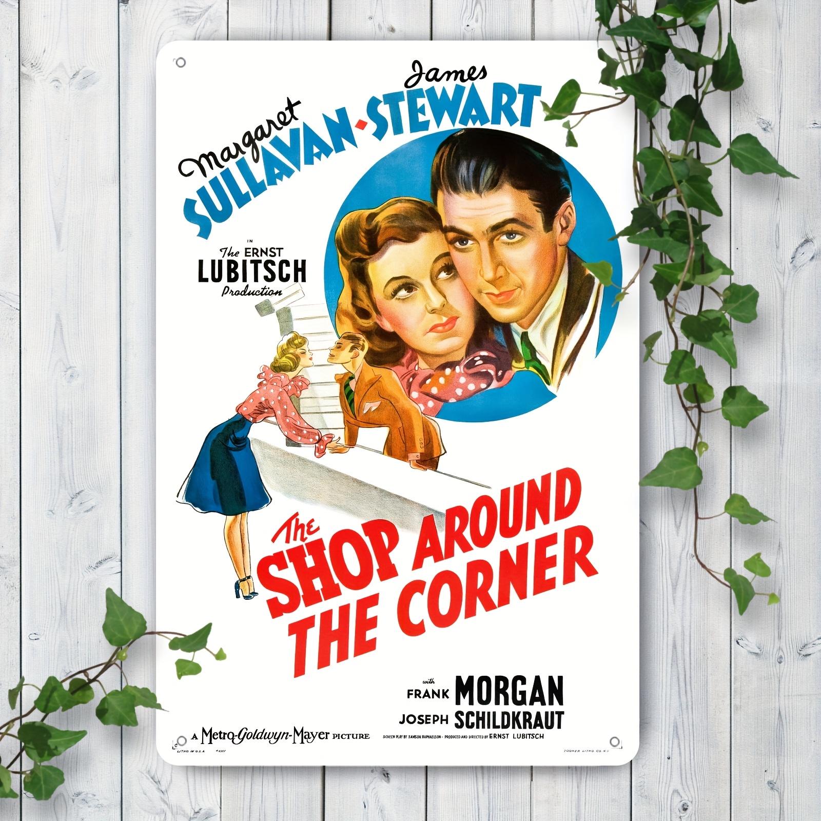 The Shop Around the Corner Tin Sign Margaret Sullivan Stewart Movie Poster Art Traditional Iron Metal 20x30cm(7.8x11.8inch)