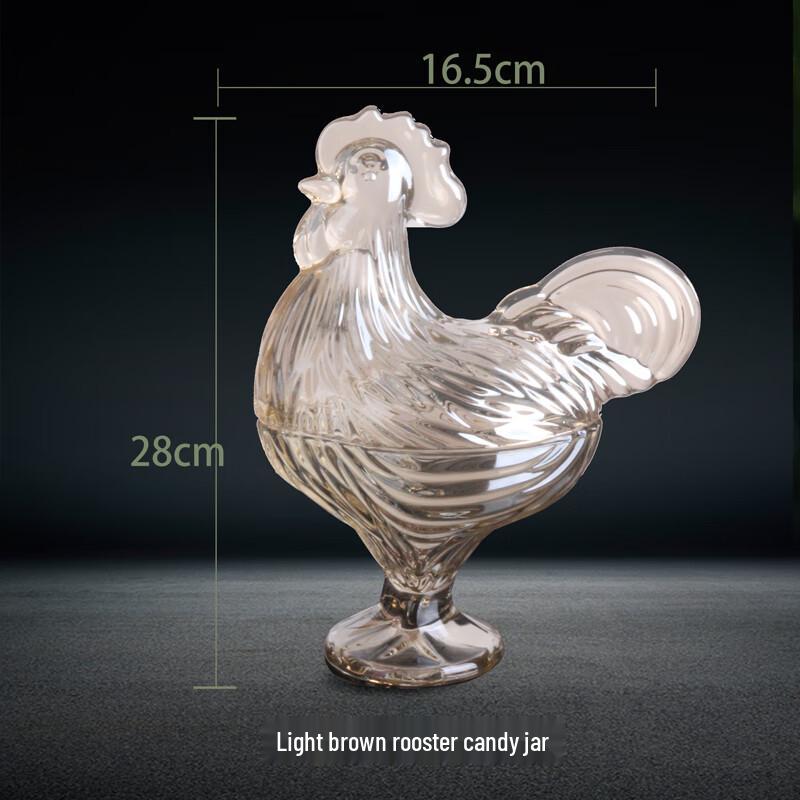 Bocal en Verre Fulevinci Style Européen Coq