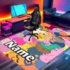 Custom Name Personalized Peppa Pig Print Carpet, Versatile Home Decor Rug, for Playroom, Apartment, Balcony, Entryway, Hallway Gift