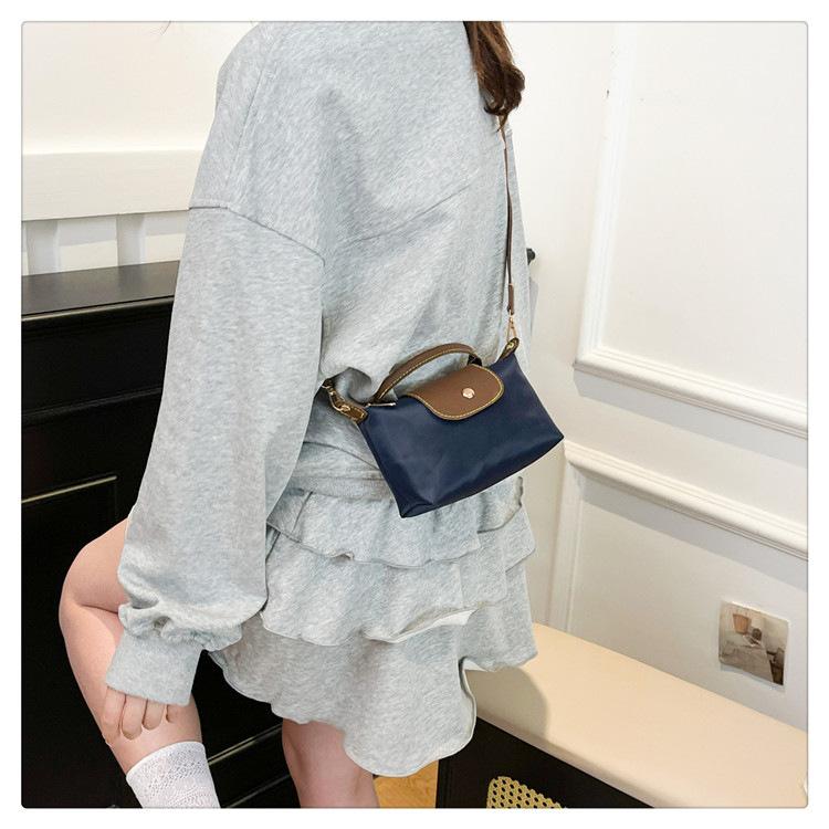 Neue Farbe Block Canvas Knödeltasche für Damen Lässig Outdoor Quadratisch Crossbody Schulter Handtasche KTB