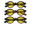 Retro Classic Round Frame Night Vision Myopia Glasses Women Men New VintageYellow Lens Near Sight Glasses for Anti High Beam