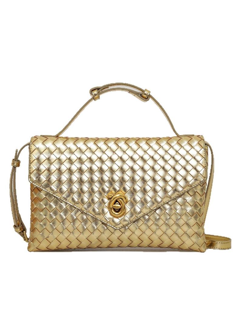 Fashion Foreign Style Small Fragrance Weaving Light Luxury Dinner Party Rhombus Shoulder Messenger Bag Handbag Women'S Bag