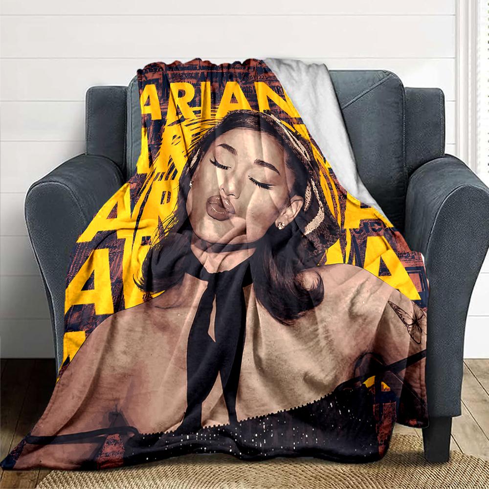 Ariana Grande Pop Art Blanket Soft Throw Blanket For Home Bedroom Bed Sofa Travel Office Solid Christmas Blanket