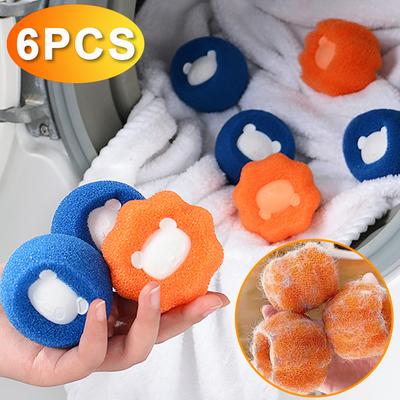 6Pcs Laundry Ball Kit Reusable Washing Machine Clothes Hair Cleaning Tool Pets Hair Catcher Household Cleaning Laundry Balls