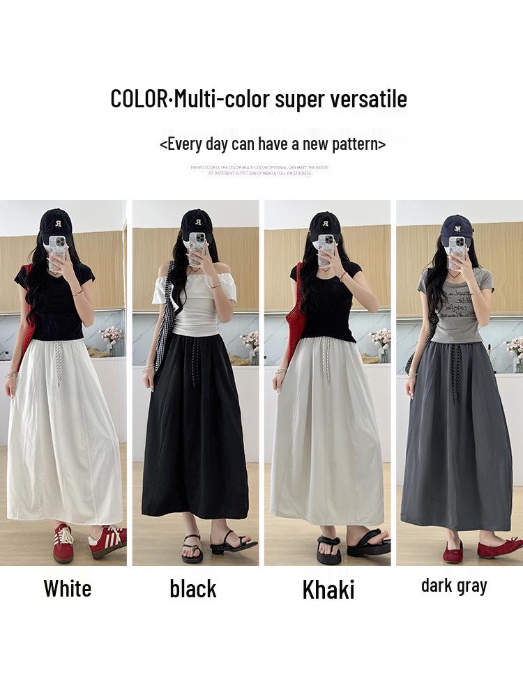 Women's Plus Size Quick-Dry Floral A-Line Midi Skirt - Trendy Summer Workwear 2026 Collection (Pumpkin)