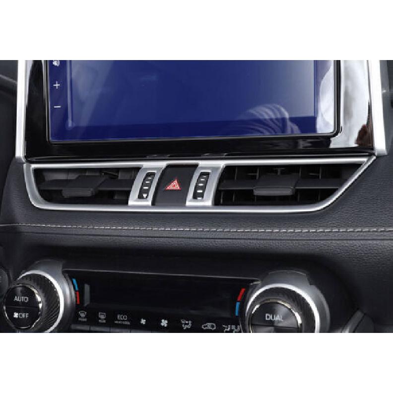 Interior Middle Air Outlet Vent ABS Cover Trim Silver For Toyota RAV4 -