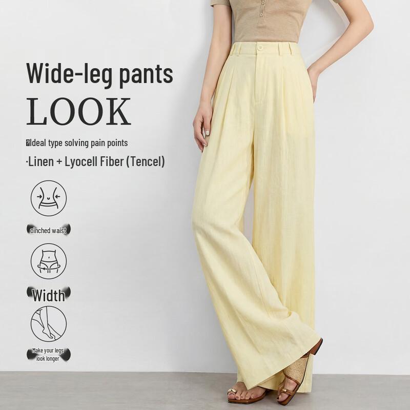 FivePlus High-Waist Wide-Leg Commuter Pants L