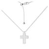 APM Monaco Classic Cross Alloy Necklace Unisex Couple Style Silver WC8082OX