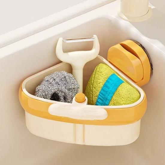 Sink Strainer Basket Food Waste Collector Easy to Install Push-Type Automatic Dump Kitchen Hanging Sink Drain Basket