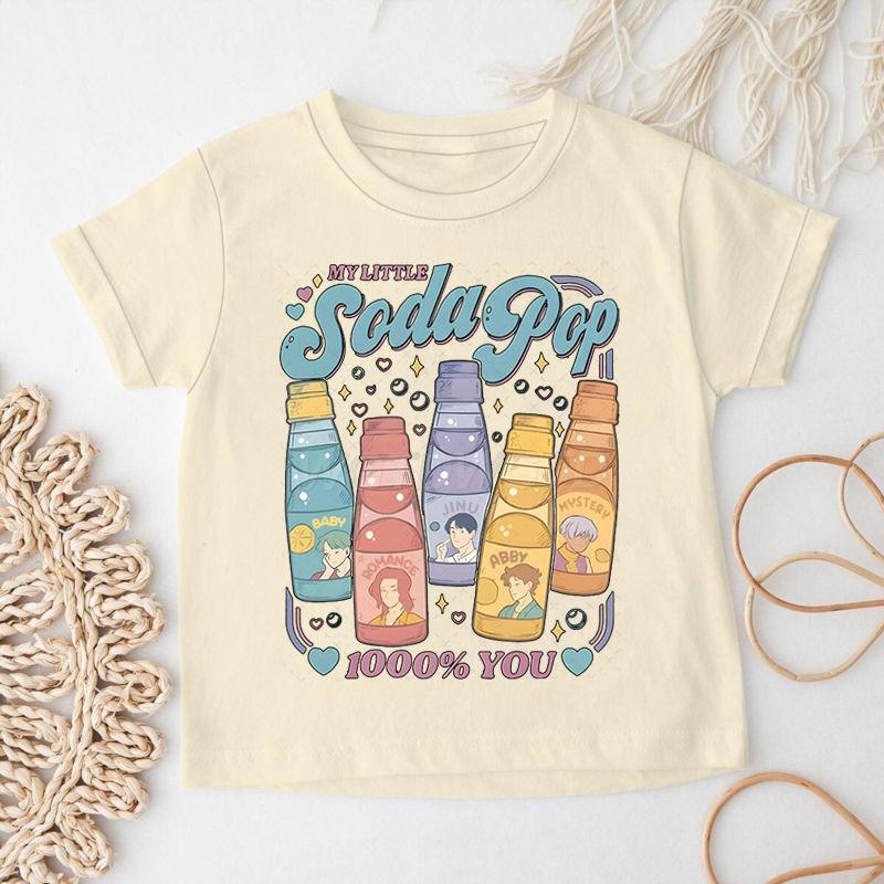 Saja Boys Soda Pop KPDH Odzież Bawełniana Huntrix PIN Kpop Demon Band Inspirowany T-shirt Popularny Film Jinu Topy Męskie Damskie Bawełniana Koszulka