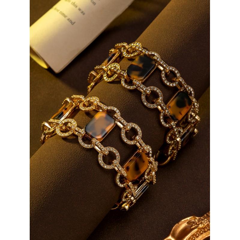 Vintage Studded Circular Chain With Light Luxury Temperament High-end Feel Palace Style Bracelet