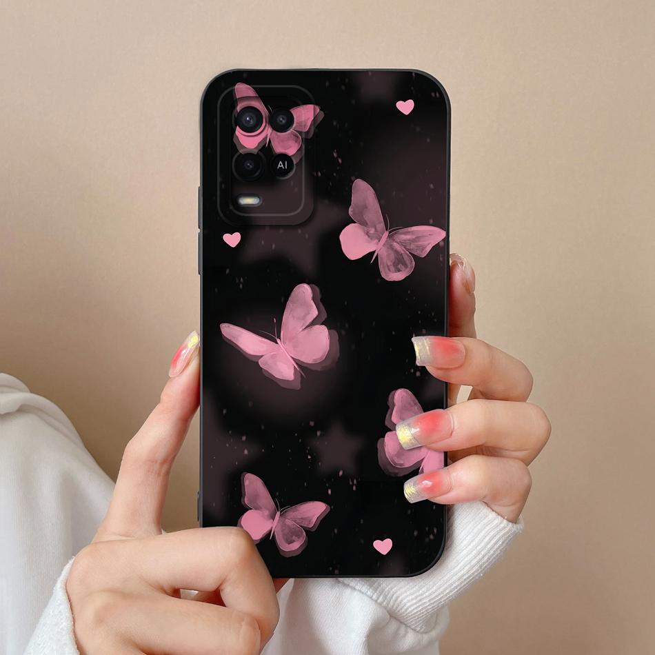 For Oppo A54 A54S Case Simple Cute Design Full Protection Phone Housing For Oppo A 54 4G Back Cover Soft Liquid Silicone Fundas