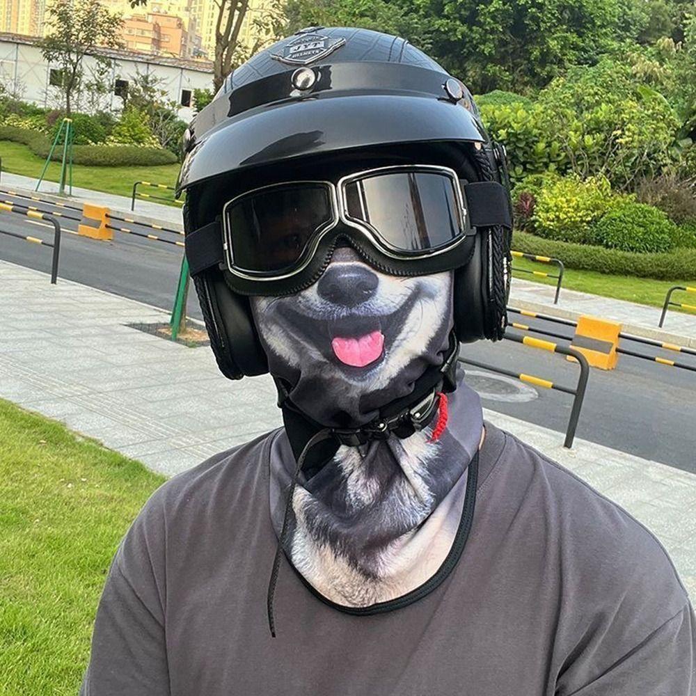 3D Pattern 3D Animal Balaclava Silk Texture Breathable Bandana Fashion Face Mask Cover  Outdoor