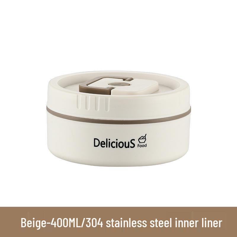 304 Edelstahl Isolierte Runde Bento Box - Tragbare & Abnehmbare Lunchbox