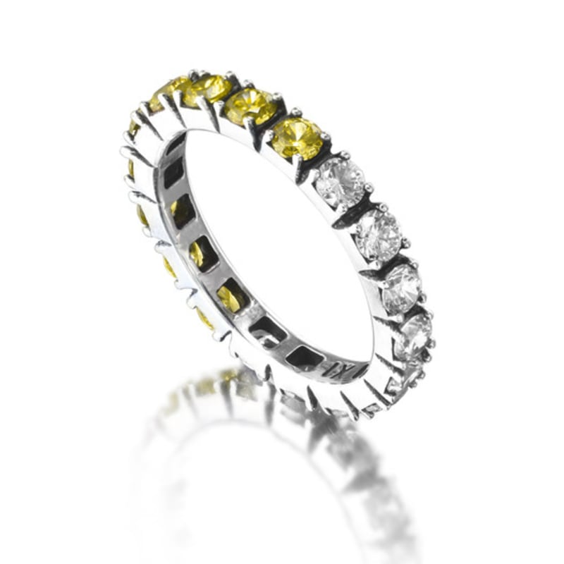 Anonymous Artisan Star Candy Half Ring - yellow