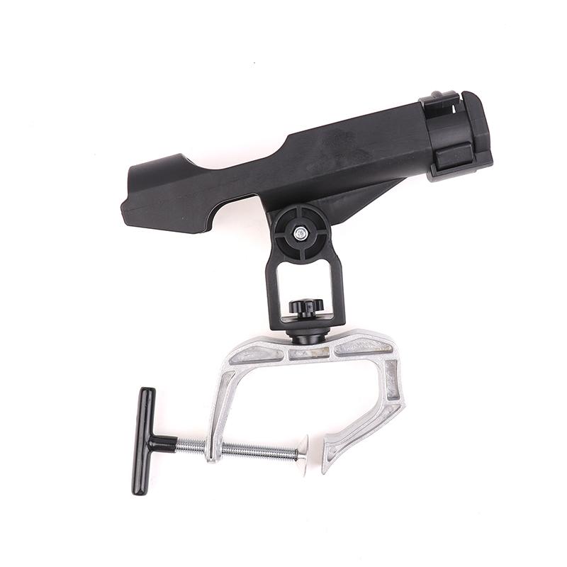 360° Nastavitelný držák rybářského prutu s velkým otvorem svorky, multifunkční držák prutu na loď, montáž na zábradlí pro jachty, kajaky