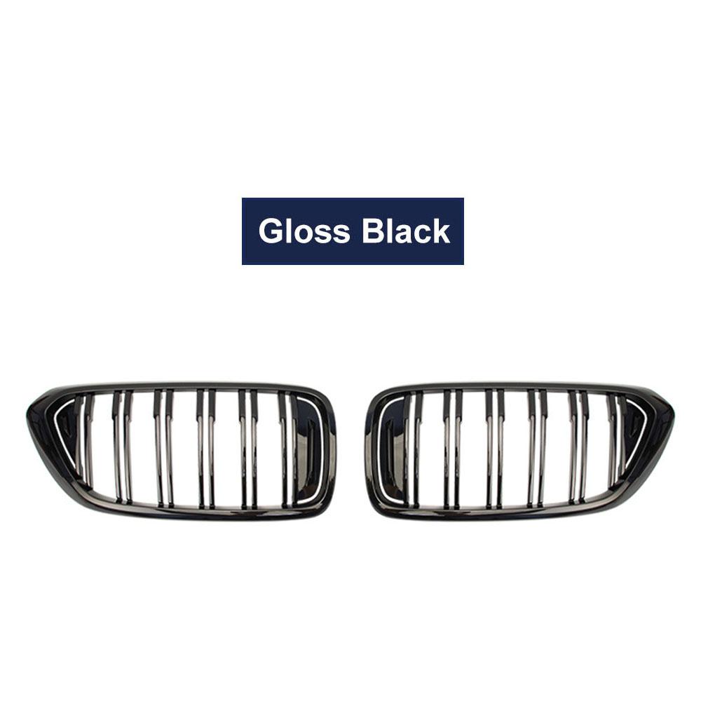 2PCS Car Front Kidney Grills Double Line Slat Racing Grille For BMW 6 Series GT G32 630I 640I 640I 620D 640D XDrive 2017-2019