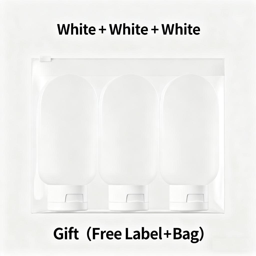 4Pcs/Set Refillable Bottle 60ml Soft Lotion Container Squeeze Tube Empty Bottle Portable Travel Shampoo Bottle Containers