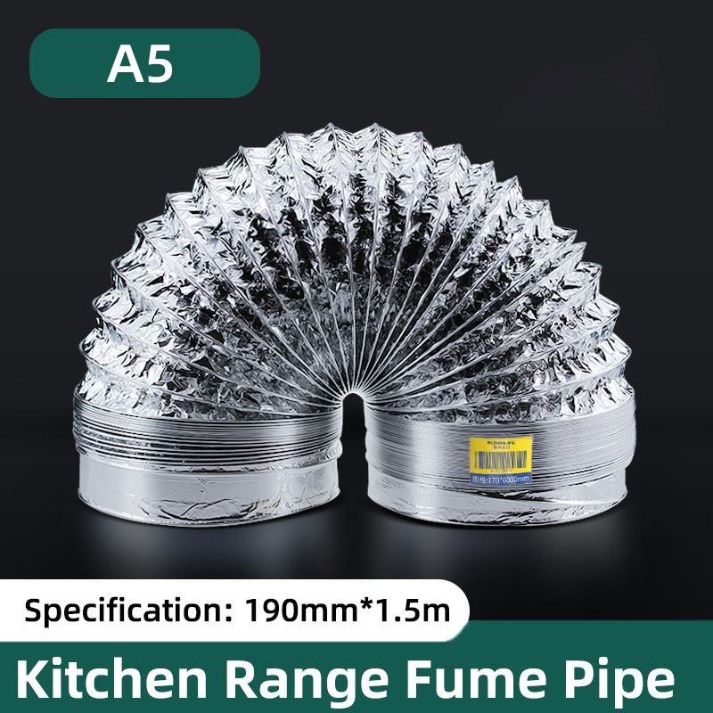 Flexible Dryer Vent Exhaust Duct Hose Aluminum Foil Ducting Kit Insulated Air Ducting Ventilation Collapsible Air Exhaust Pipe