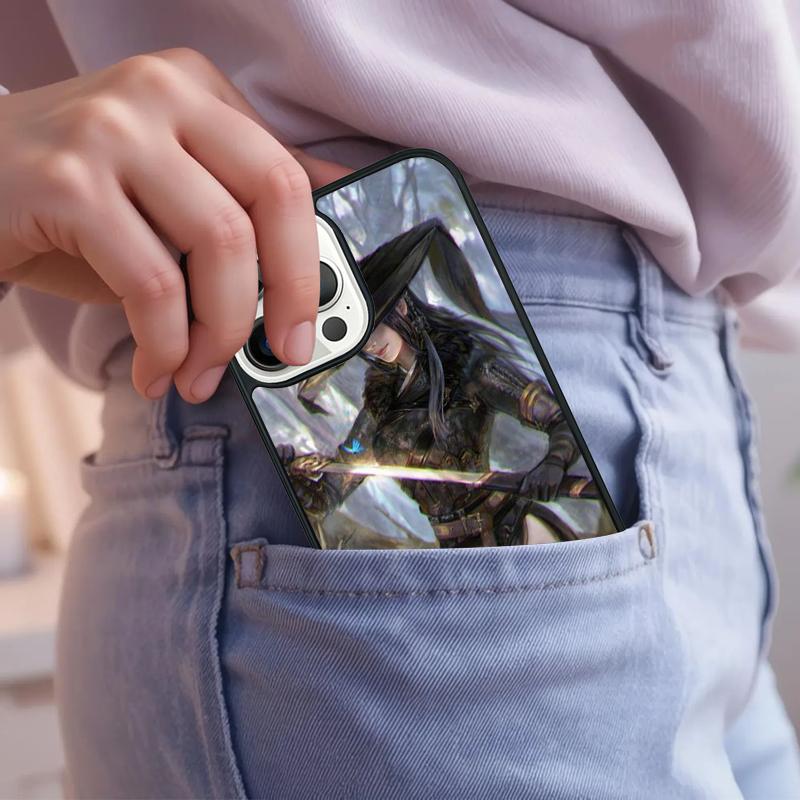 Anime Girl Samurai Phone Case For iPhone 17 Air 15 16e 14 13 Pro Max Coque 12 11 Pro Max PLUS Cover