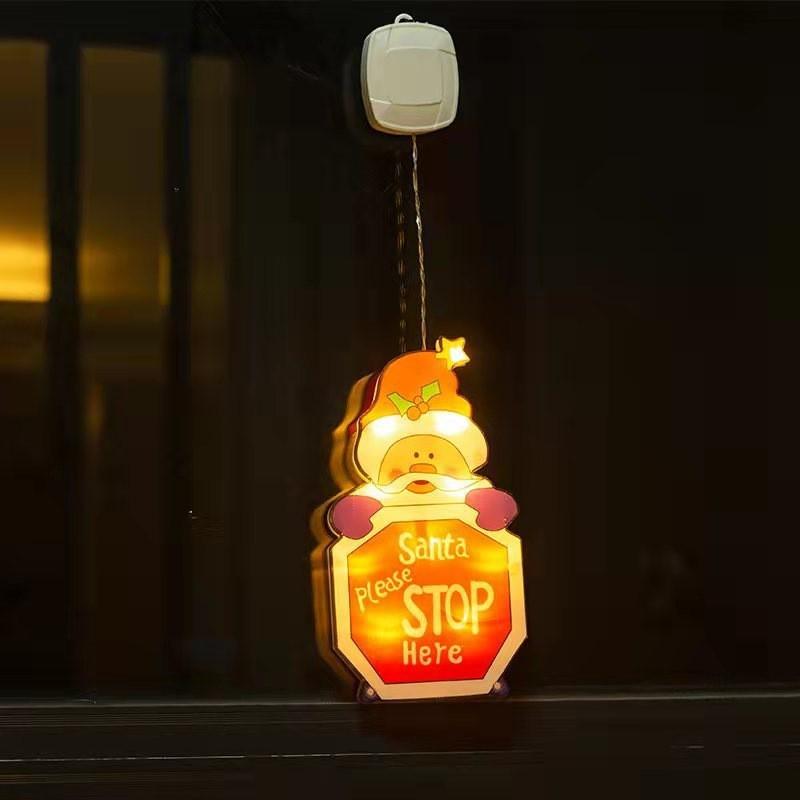 

Рождественские декоративные огни Санта-присоски Рождественские елочные украшения Праздничные стильные огни Декорации для оконного освещения