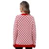 Winter Women's Sweater Love Valentine's Day Pullover Peach Heart Color Clash Sweater