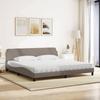 VidaXL Bed with Mattress Taupe 200x200 Cm Fabric 3208468