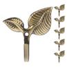 Vintage Leaf Metal Hooks for Storage 6Pcs Decorative Wall Mounted Coat Rack