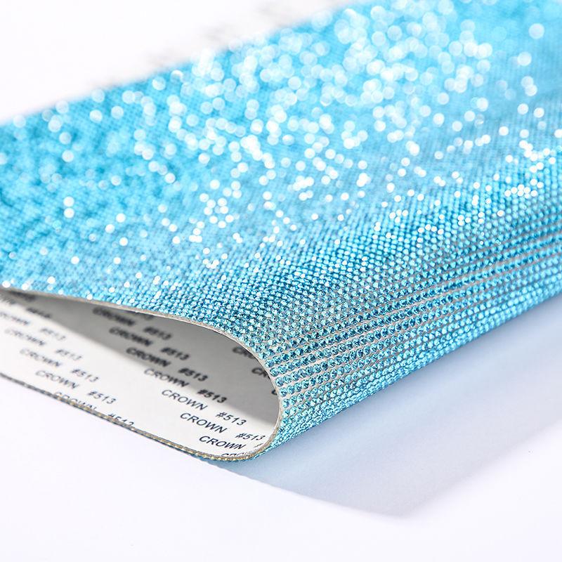 VC  SS6 8 Glass Crystal Eco-Friendly Self-Adhesive Rhinestone Sticker Flat Back Non-Hot Fix Rhinestone Sheet Mesh for