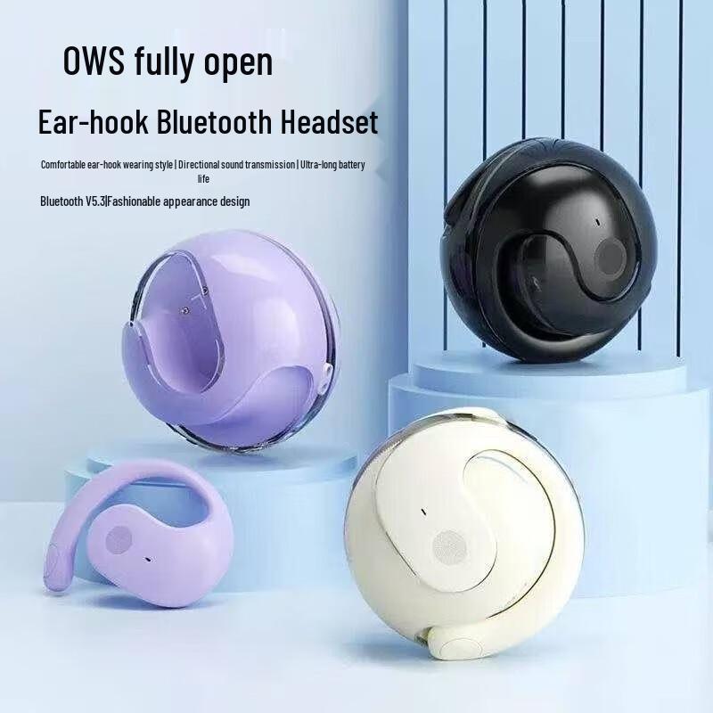 X28 Bone Conduction Clip-on Noise Cancelling Bluetooth Earbuds with Long Battery Life