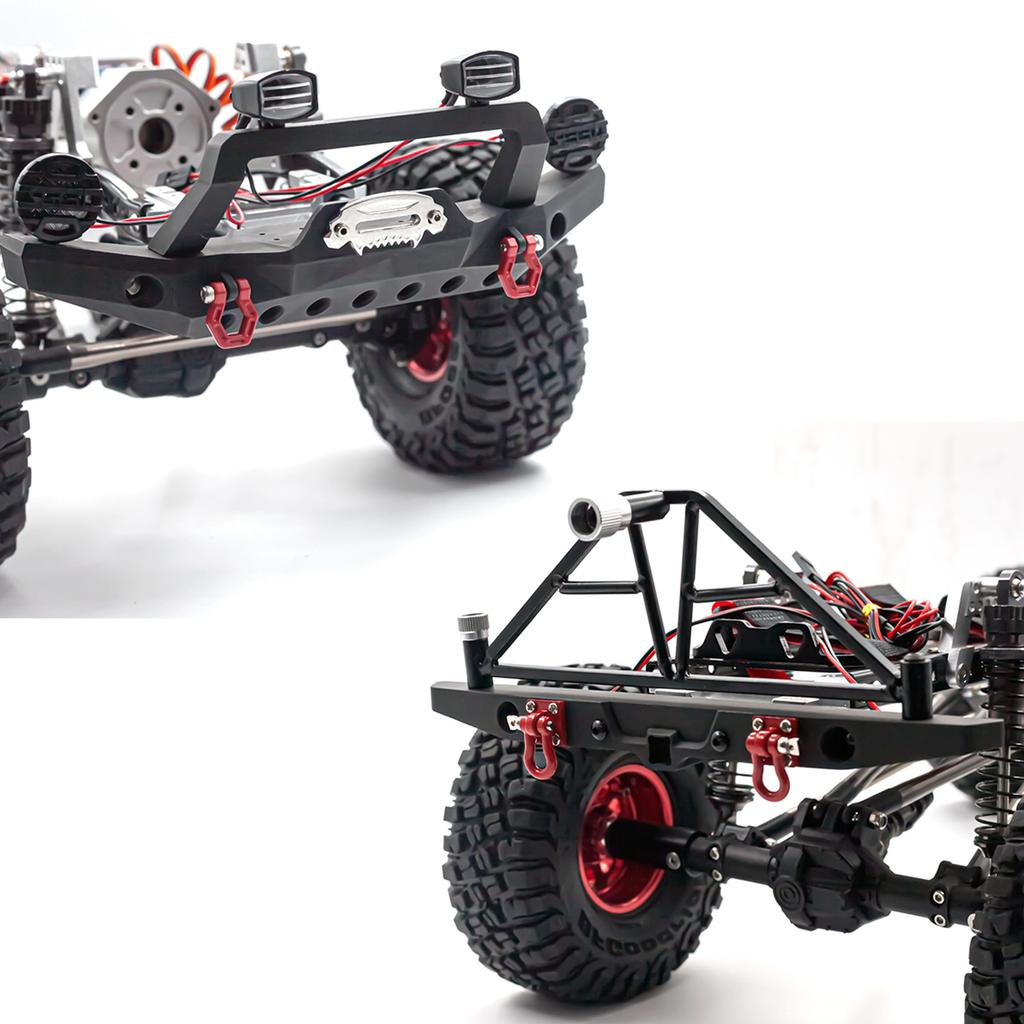 Hintenstoßstange Aluminium Für RC Crawler - Schwarz
