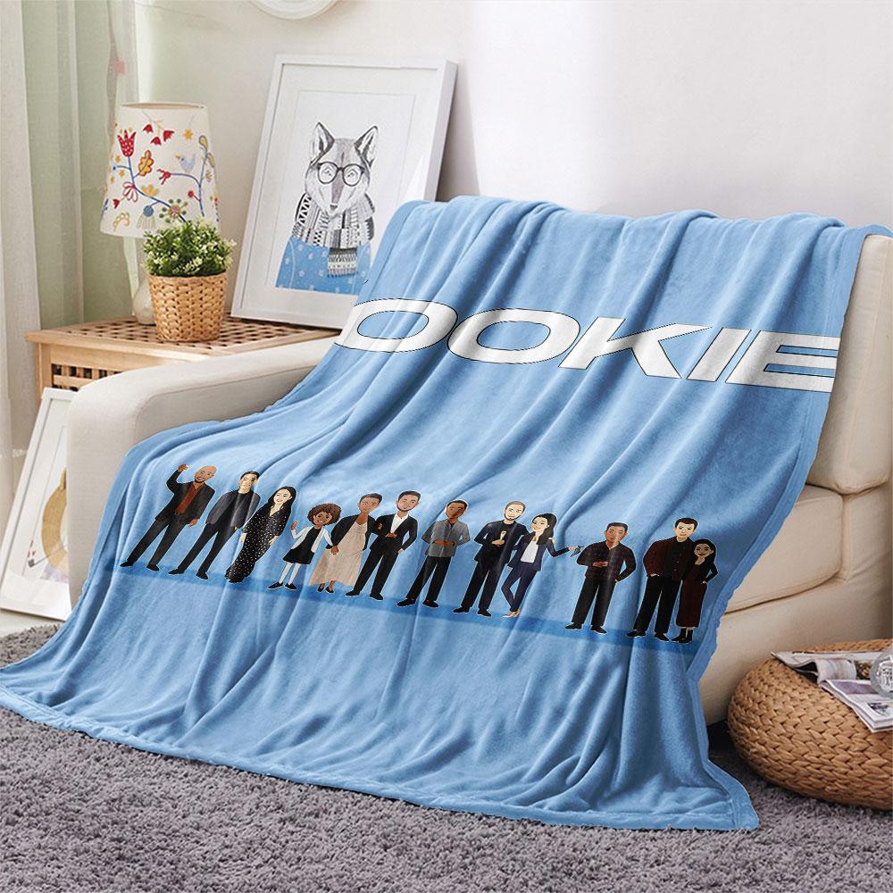 1PC THE ROOKIE Patterned Flannel Blanket Suitable For All Seasons for Home Decor Warmth and Comfort Gifts Holiday Present