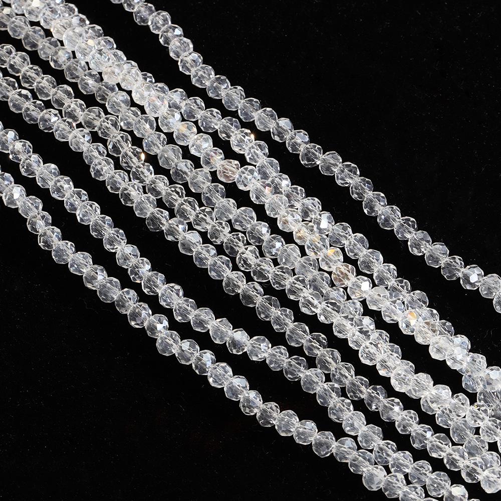 

Colorful 3.6mm Faceted Crystal Wheel Beads for DIY Jewelry and Bracelet Making. Approx. 120 beads/strand