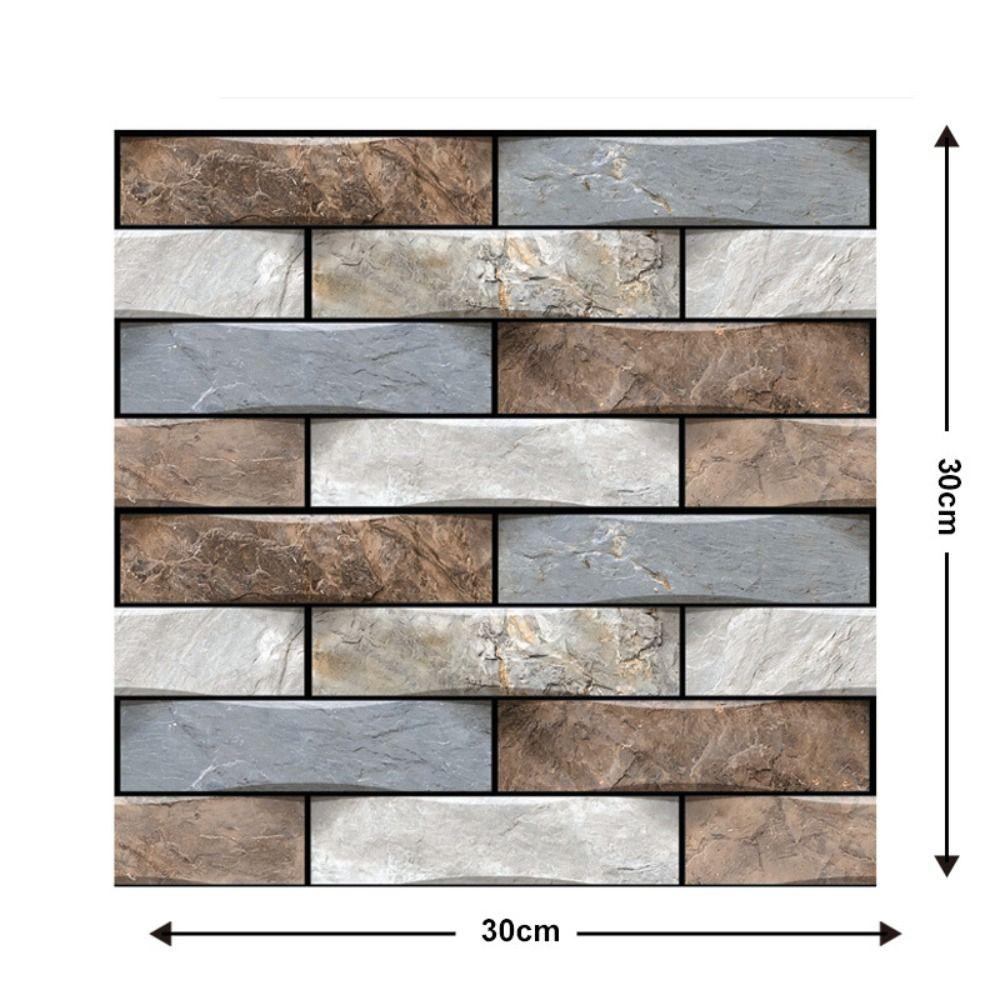 Kolej DIY Cihlový design pro nástěnnou dekoraci Nástěnná nálepka 3D Tapeta Pozadí Tapeta