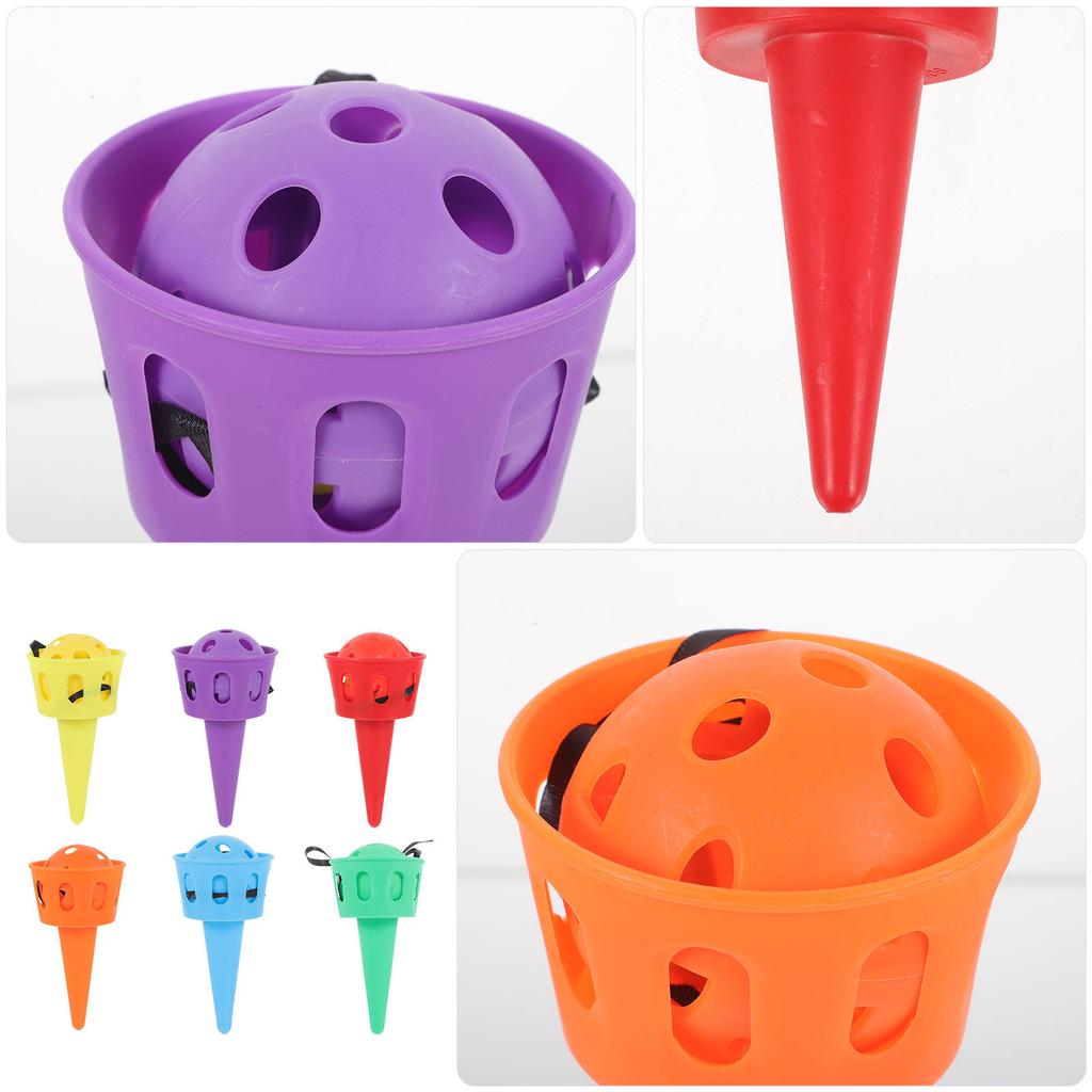 6Pcs Ball Catch Launcher for Kids Outdoor Indoor Fun Interactive Catching Cup Game Set with Plastic Catch Balls for Children