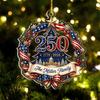 Patriotic Theme Acrylic Christmas Ornaments for the 250th U.S. Anniversary