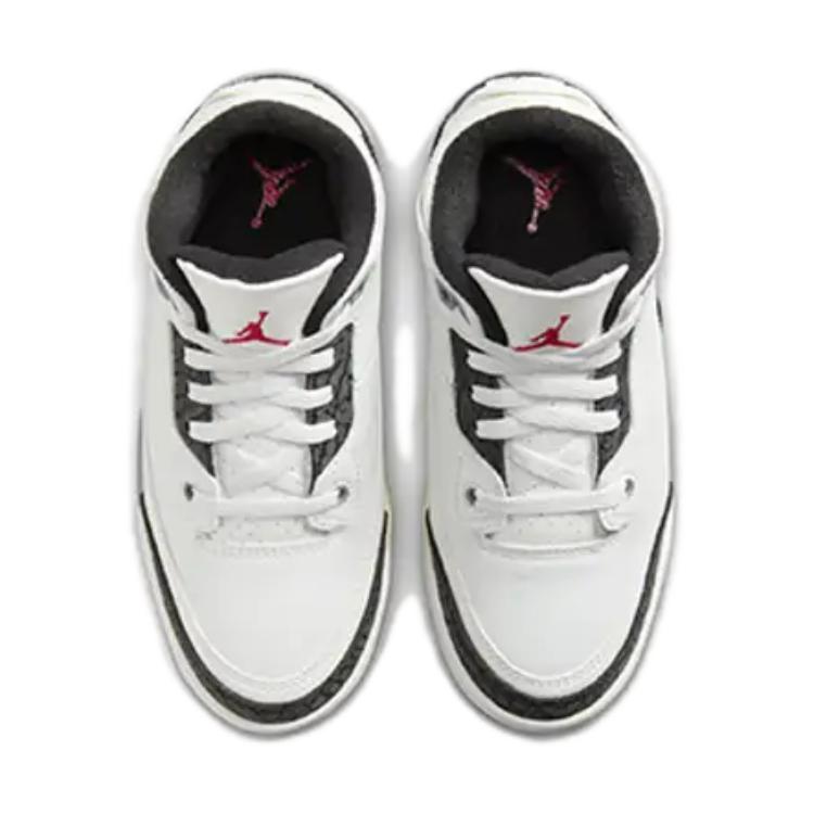 Air Jordan 3 Retro PS Cement Grey Kids Sneakers White Summit-White Fire-Red DM0966-106