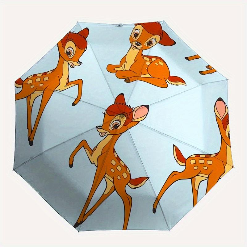 Disney Bambi,SkinnyDip Automatic Opening and Closing Umbrella - Suitable for all occasion and business umbrella, unisex portable tri-fold sm