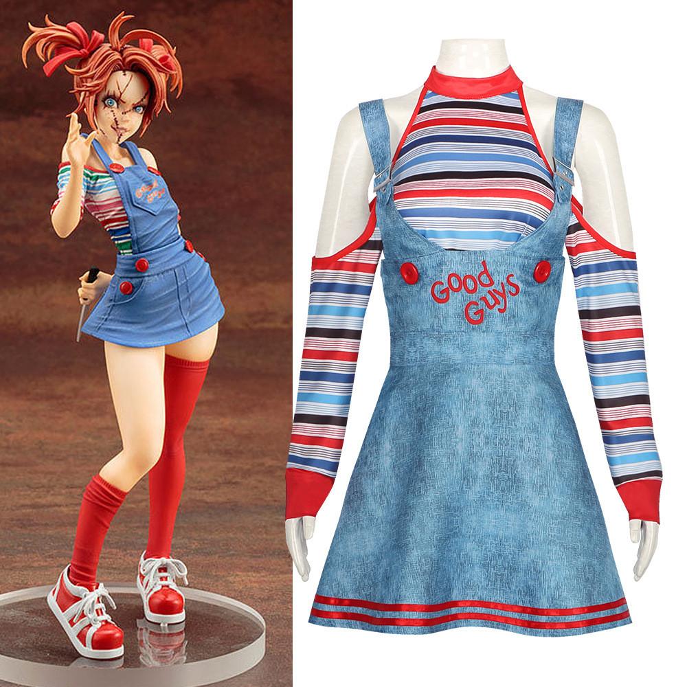 Halloween Childs Christmas Play Chucky Cosplay Costume Comfortable Clothes Anime