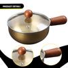 Stieltopf Butterwärmer Essen Küche Kochwerkzeug 600ml mit Holzgriff Kochgeschirr