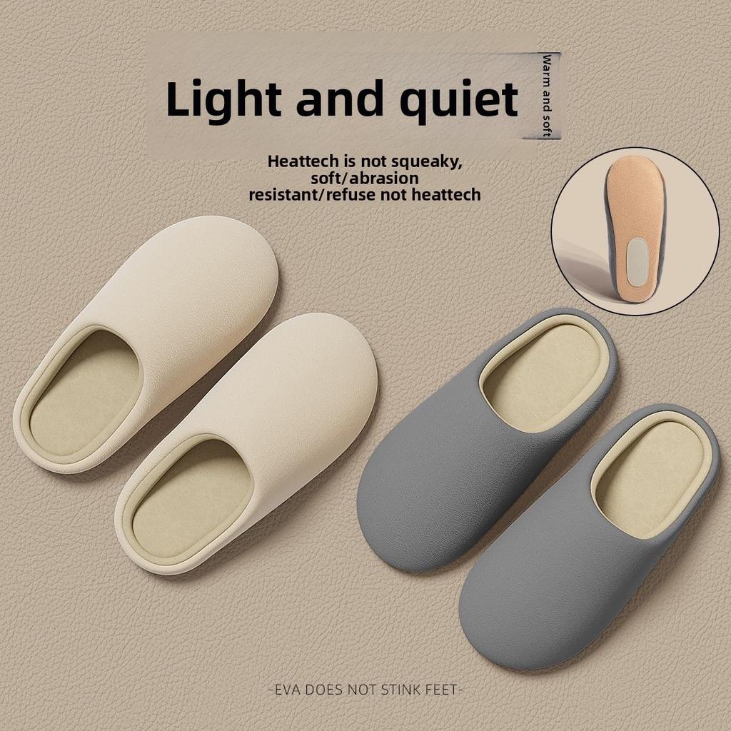 Japanese Style Silent Slippers for Women In Autumn and Winter, Soft Bottom Indoor Home Anti Slip Warm Bedroom Cotton Slippers for Men