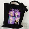 Kpop Witch Hunters Printed Canvas Bag Large Capacity Women's Daily Shopping Bag KTB