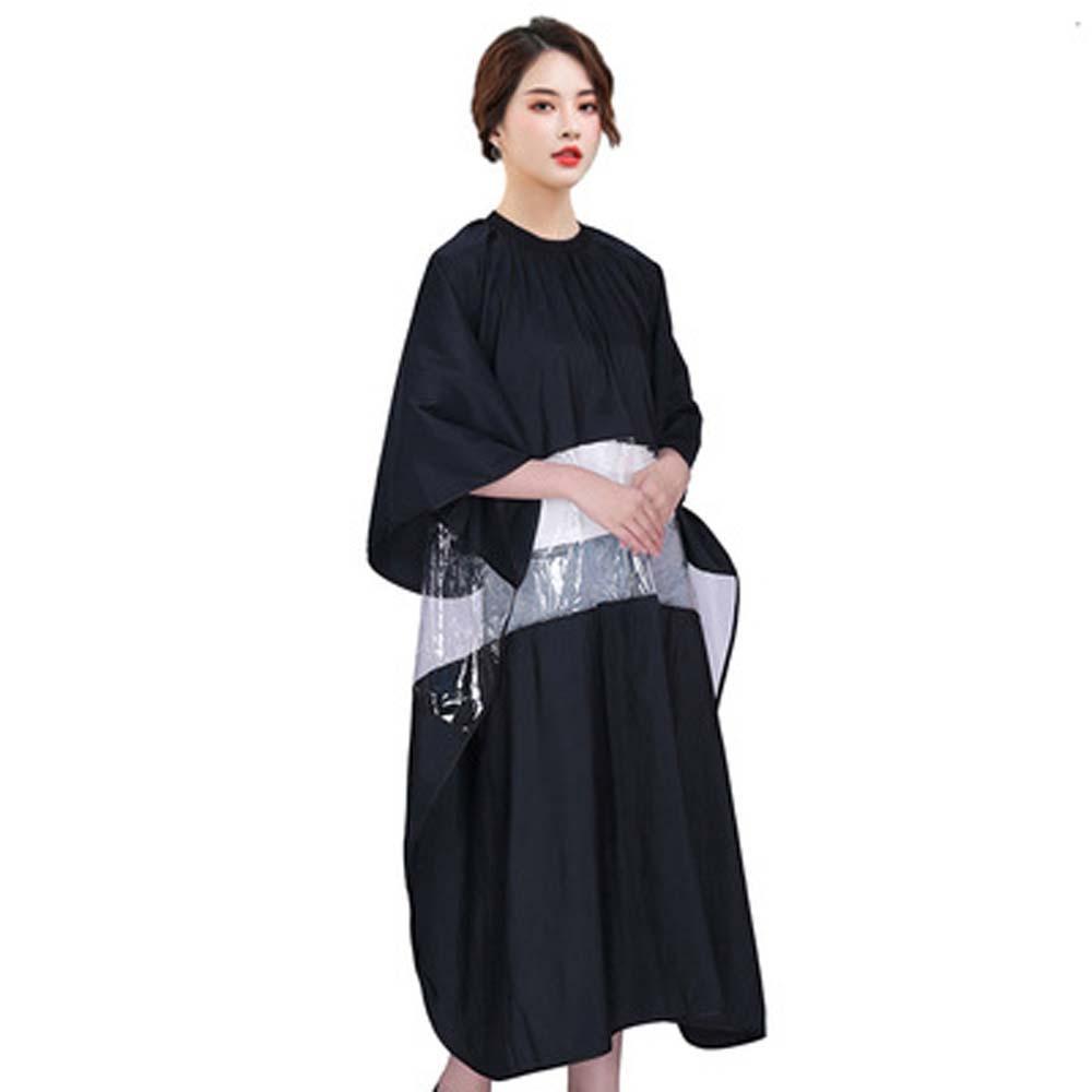 Professional Hairdressing Apron with Transparent Window Hairdressing Workwear Barbershop чёрный