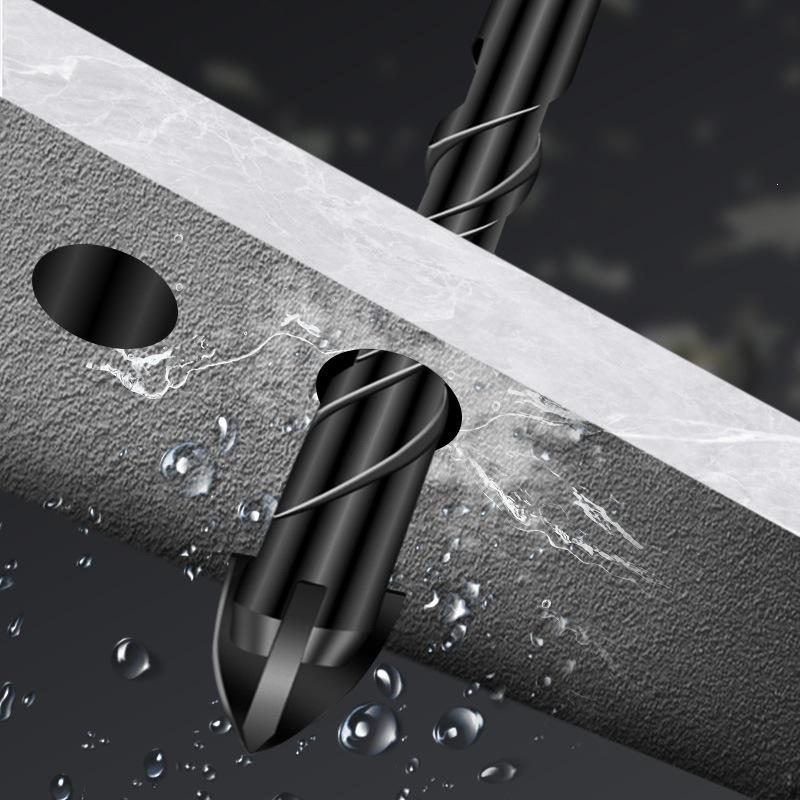Hex Shank Double Groove Glass Drill Bit for Ceramic, Wood, Cement - 4-Flute Cross Spiral Design