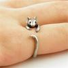 Huitan Cute Mouse Shape Open Ring for Women Antique Copper Color Modern Fashion Girls Finger Accessories Hip Hop Party Zircon